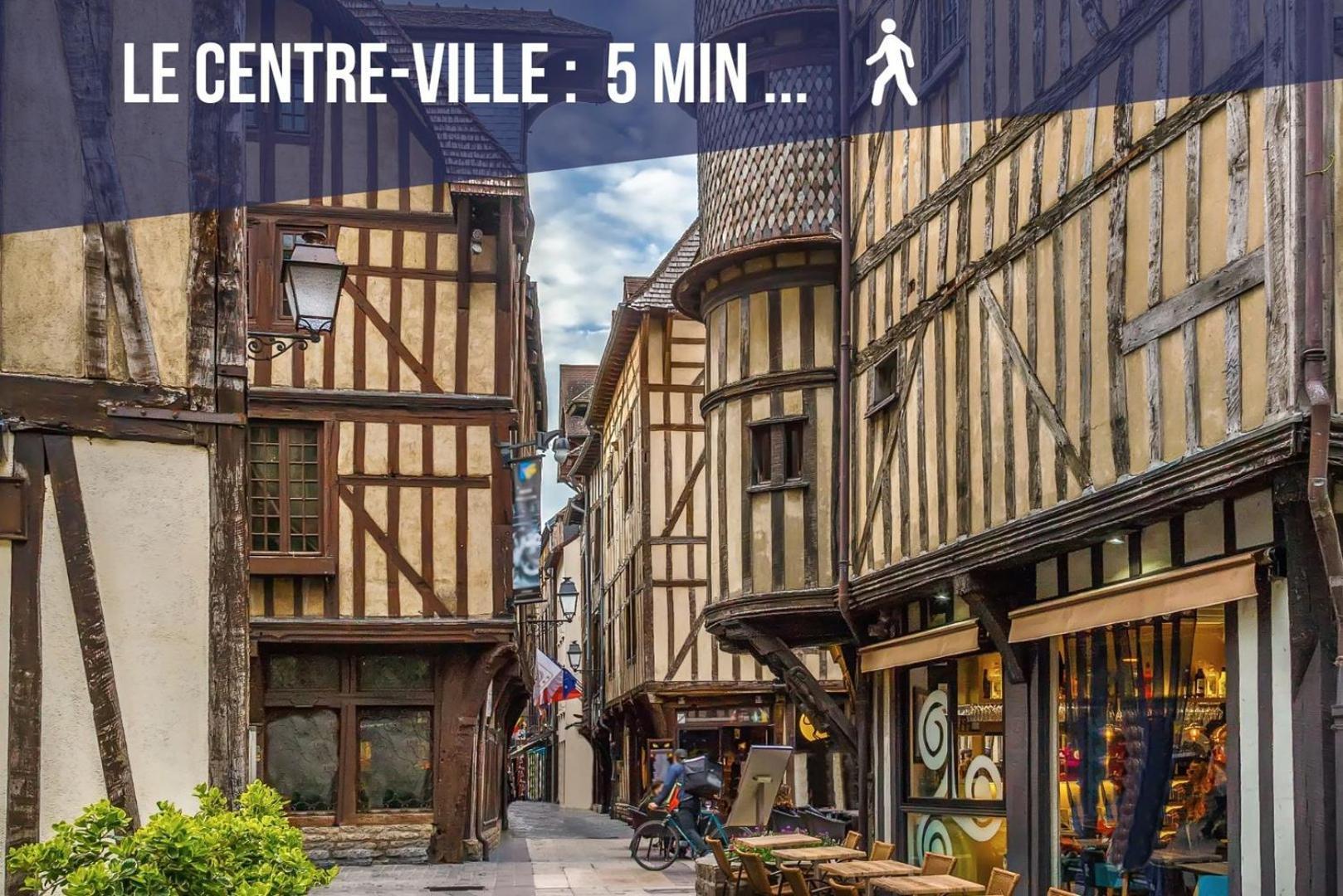 Le Travel - Appartement Equipe Proche Centre Et Yschools Troyes Kültér fotó